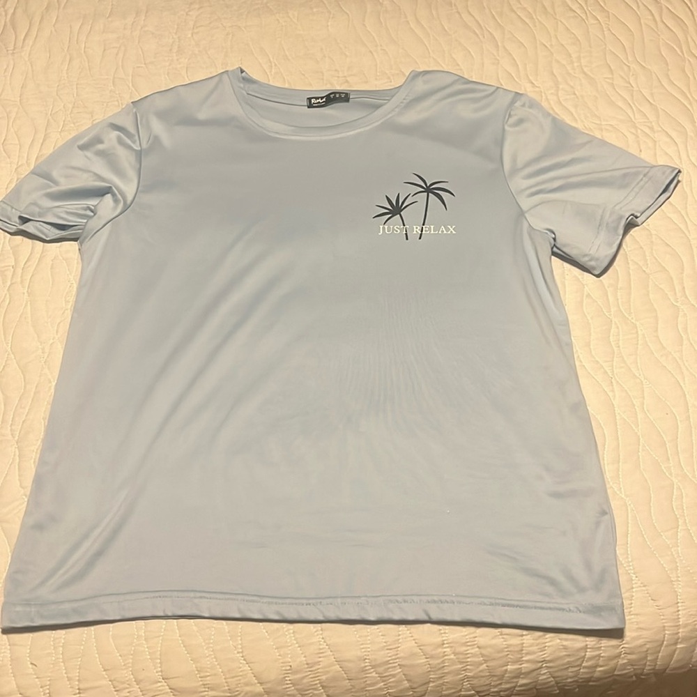 Blue, just relax, short sleeve shirt